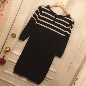 Black and white sweater dress